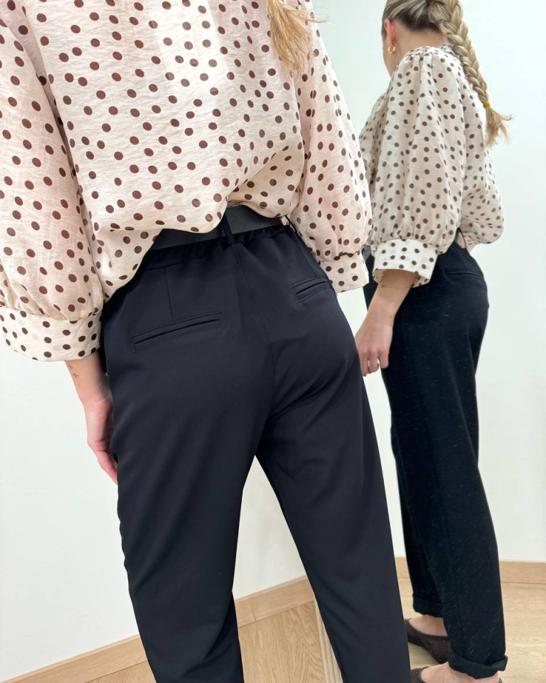 Pantalone sigaretta cintura nero Susy Mix Shop Online Pantalone sigaretta cintura nero Susy Mix