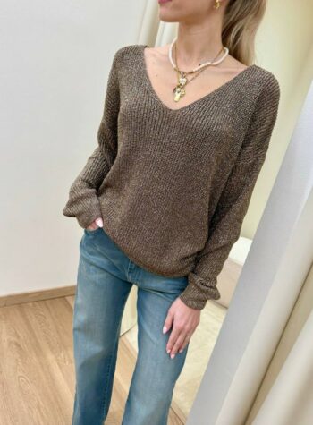 Shop Online Maglia lurex bronzo Souvenir