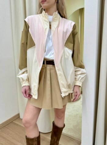 Shop Online Bomber tessuto tecnico burro rosa e caffè Vicolo