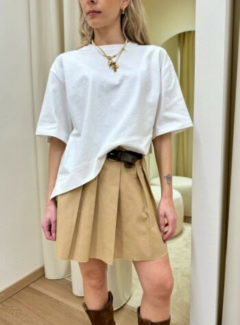 Shop Online T-shirt asimmetrica bianca Vicolo