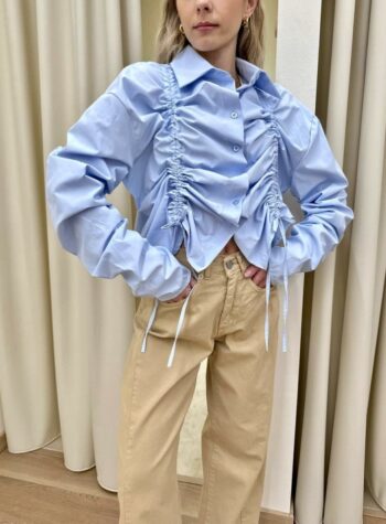 Shop Online Camicia arricciata celeste HaveOne