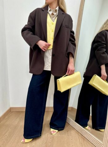 Shop Online Blazer oversize maglia rasata moro Vicolo