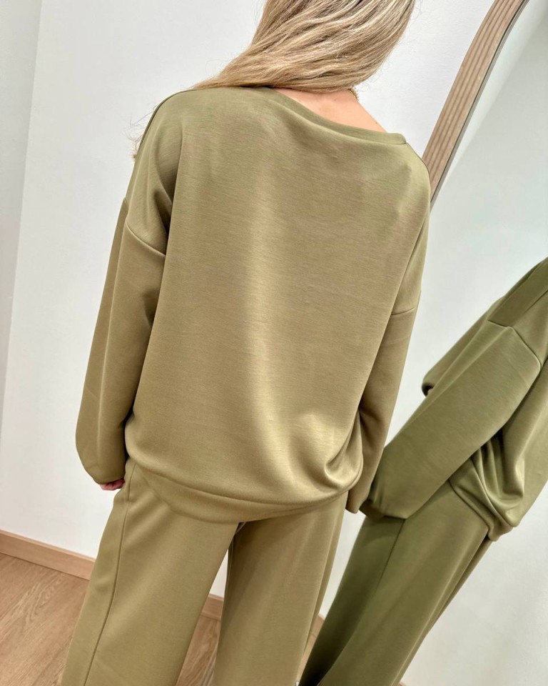 Completo tuta felpa e pantalone olio Susy Mix Shop Online Completo tuta felpa e pantalone olio Susy Mix