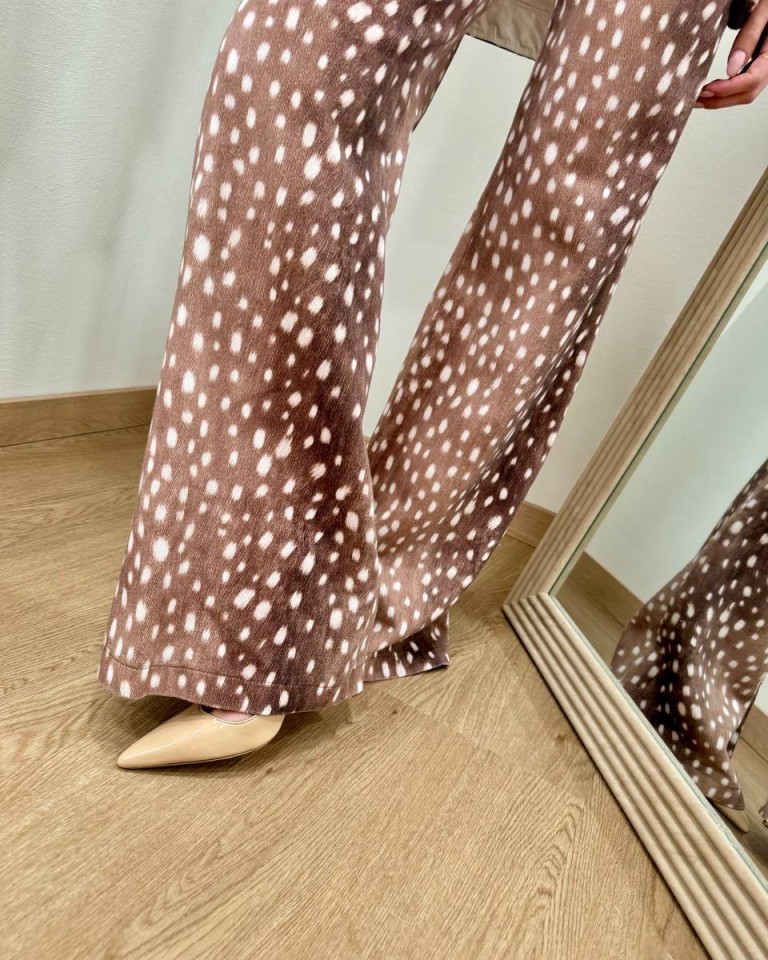 Jeans dritto stampa daino HaveOne Shop Online Jeans dritto stampa daino HaveOne