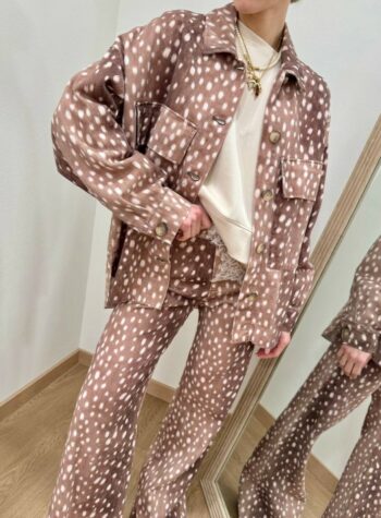 Shop Online Giacca tasche over stampa daino HaveOne