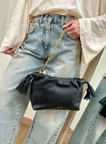 Shop Online Borsa Tassel small nera Vicolo