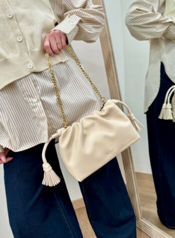 Shop Online Borsa Tassel small avorio Vicolo