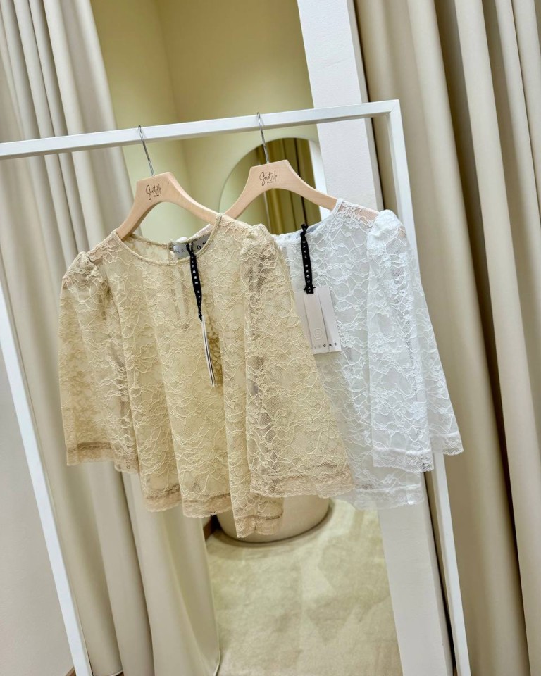 Maglia cropped pizzo panna HaveOne Shop Online Maglia cropped pizzo panna HaveOne