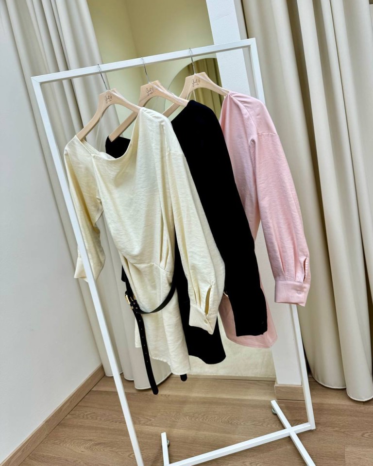 Vestito monospalla burro cintura moro HaveOne Shop Online Vestito monospalla burro cintura moro HaveOne