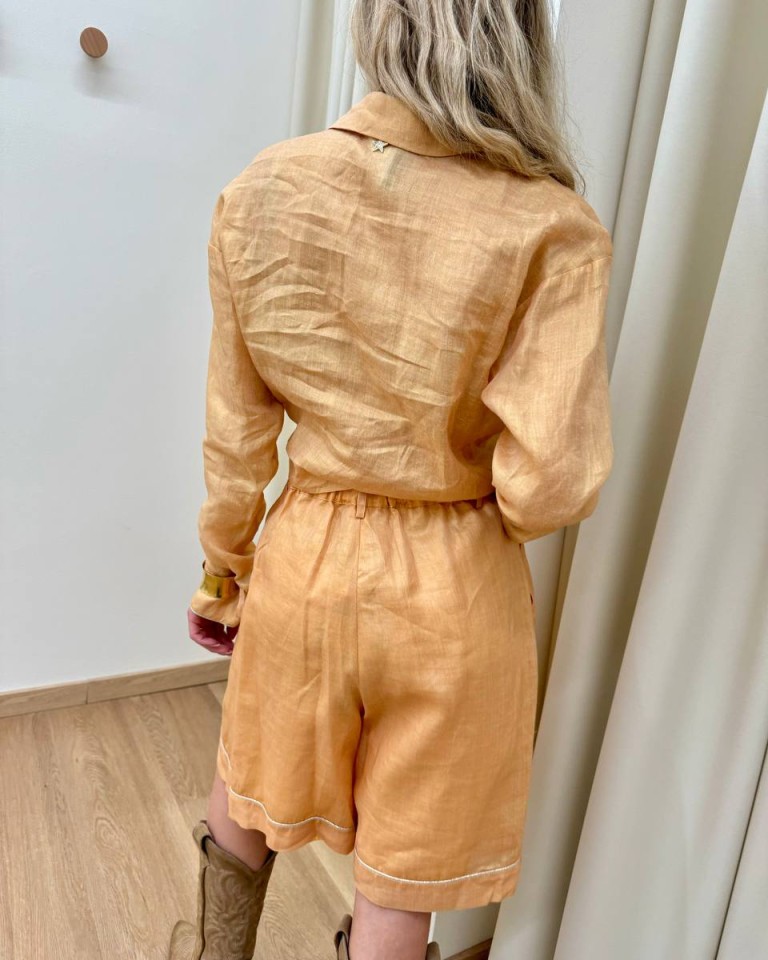 Bermuda in ramiè color albicocca Souvenir Shop Online Bermuda in ramiè color albicocca Souvenir