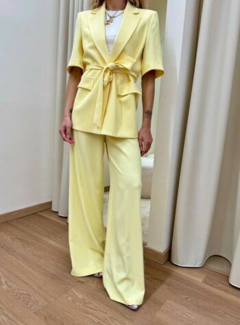 Shop Online Completo giacca pantalone giallo pastello Kontatto