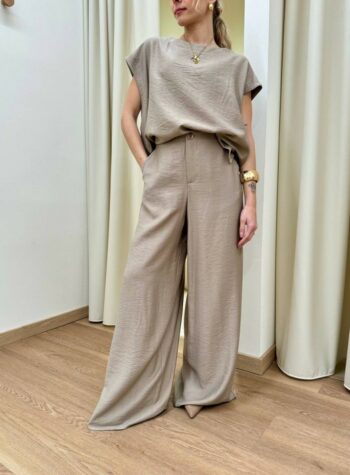 Shop Online Pantalone palazzo sabbia Souvenir