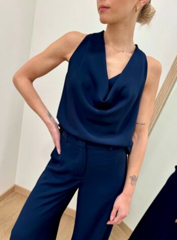 Shop Online Top scollo a gronda blu Vicolo