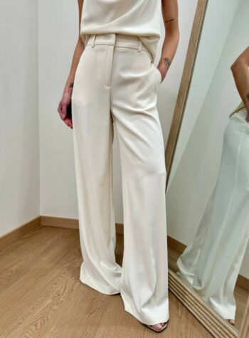 Shop Online Pantalone palazzo fluido burro Vicolo