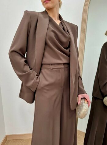 Shop Online Giacca fluida rever sciallato moro Vicolo