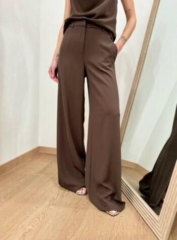 Shop Online Pantalone palazzo fluido moro Vicolo