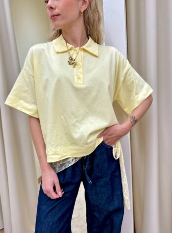 Shop Online Polo manica corta giallo pastello Vicolo