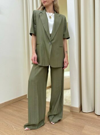 Shop Online Giacca effetto stropicciato verde salvia HaveOne