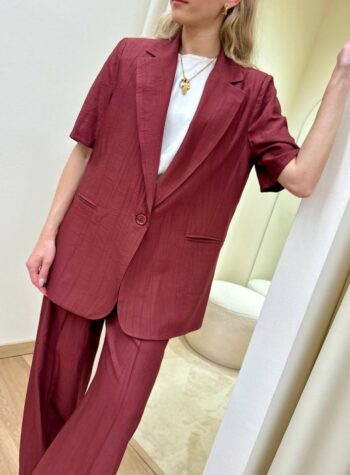 Shop Online Giacca effetto stropicciato bordeaux HaveOne