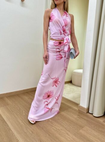 Shop Online Gonna lunga Gisel fiori rosa Mar De Margaritas