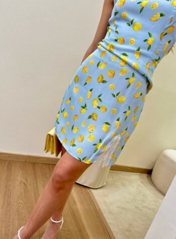 Shop Online Gonna corta Dalia celeste limoni Mar De Margaritas