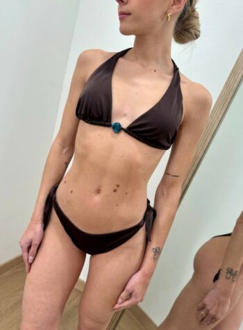 Shop Online Bikini Benedetta lycra lucida seppia Matinée