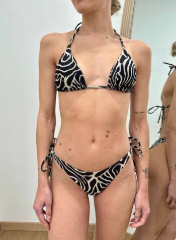 Shop Online Bikini Kate zebrato bianco e moro lurex Matinée