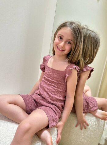 Shop Online Top in maglia traforato prugna Name It