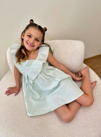 Shop Online Vestito rouches menta Name It