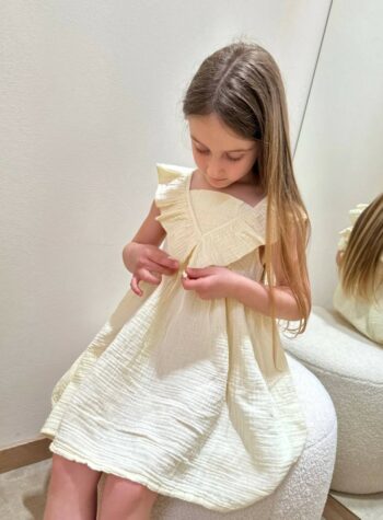 Shop Online Vestito rouches giallo pastello Name It