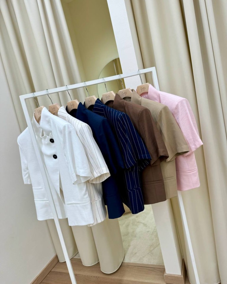 Giacca coreana manica corta bianca HaveOne Shop Online Giacca coreana manica corta bianca HaveOne