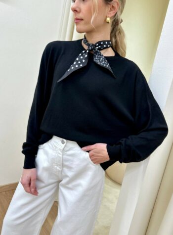 Shop Online Maglia nera foulard Souvenir