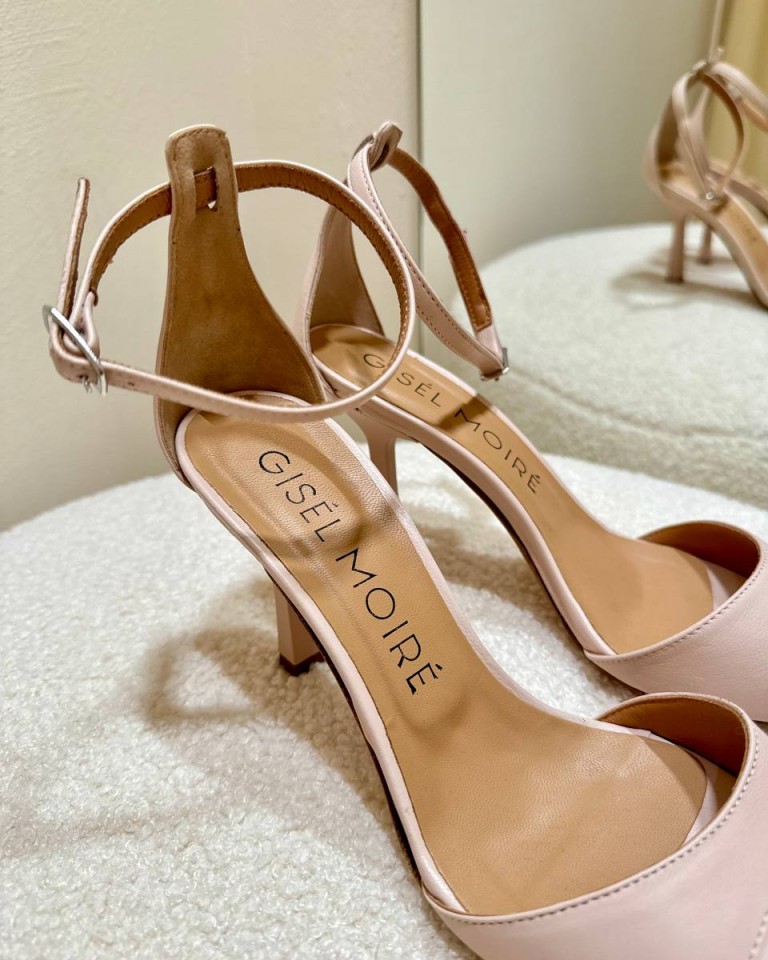 Sandalo Vittoria nappa nude Gisél Moiré Shop Online Sandalo Vittoria nappa nude Gisél Moiré