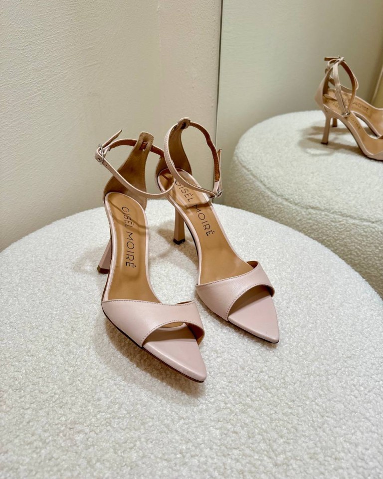 Sandalo Vittoria nappa nude Gisél Moiré Shop Online Sandalo Vittoria nappa nude Gisél Moiré