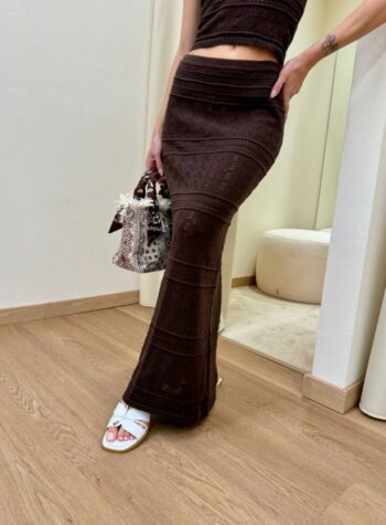 Shop Online Gonna midi traforata moro Kontatto