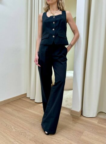 Shop Online Completo gilet e pantalone nero Susy Mix