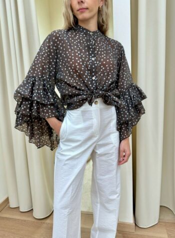 Shop Online Camicia pois moro maniche con gale SusyMix