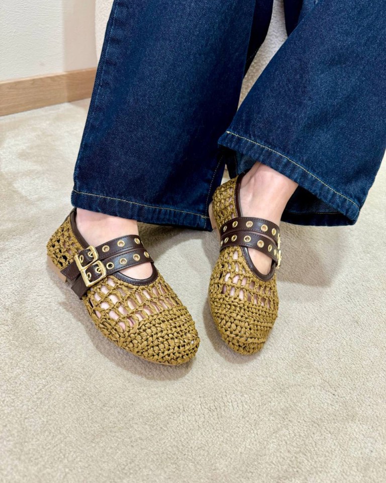 Mary jane rafia tabacco Ovyè Shop Online Mary jane rafia tabacco Ovyè