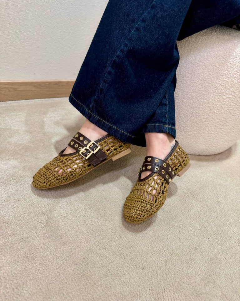 Mary jane rafia tabacco Ovyè Shop Online Mary jane rafia tabacco Ovyè