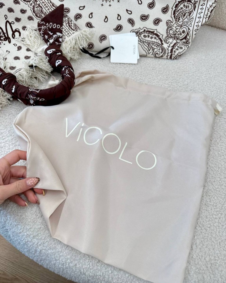 Borsa Ibiza small bandana burro e moro Vicolo Shop Online Borsa Ibiza small bandana burro e moro Vicolo