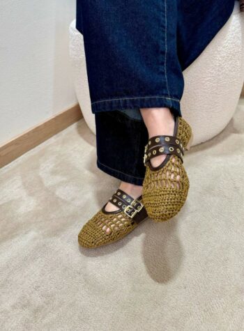 Shop Online Mary jane rafia tabacco Ovyè