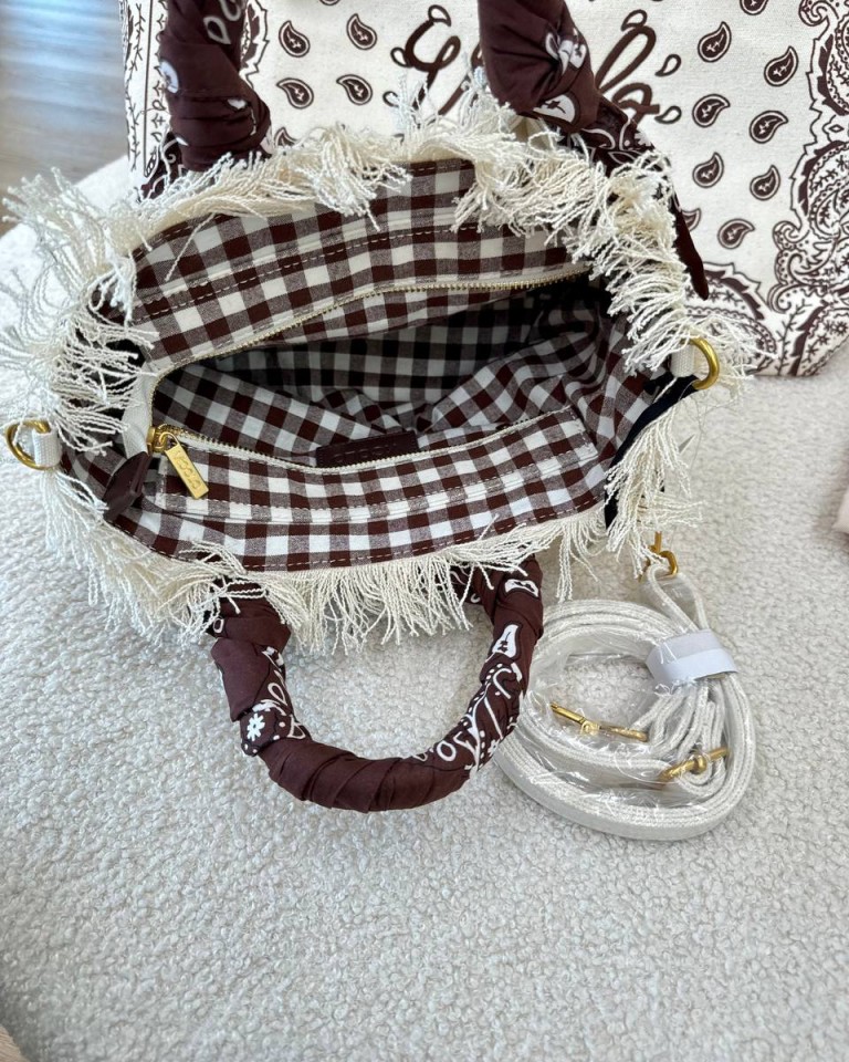 Borsa Ibiza small bandana burro e moro Vicolo Shop Online Borsa Ibiza small bandana burro e moro Vicolo