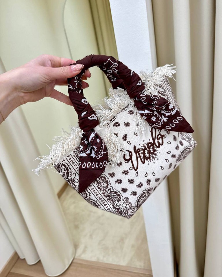 Borsa Ibiza small bandana burro e moro Vicolo Shop Online Borsa Ibiza small bandana burro e moro Vicolo