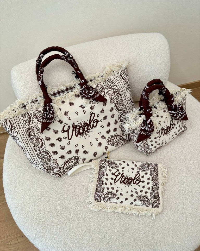 Borsa Ibiza small bandana burro e moro Vicolo Shop Online Borsa Ibiza small bandana burro e moro Vicolo