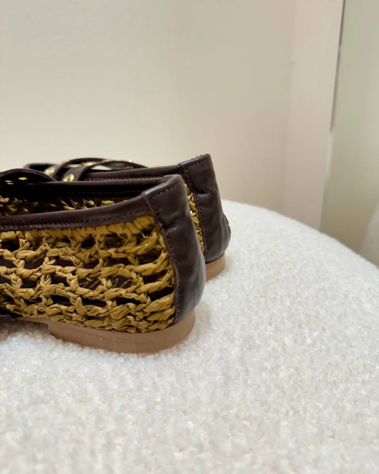 Mary jane rafia tabacco Ovyè Shop Online Mary jane rafia tabacco Ovyè