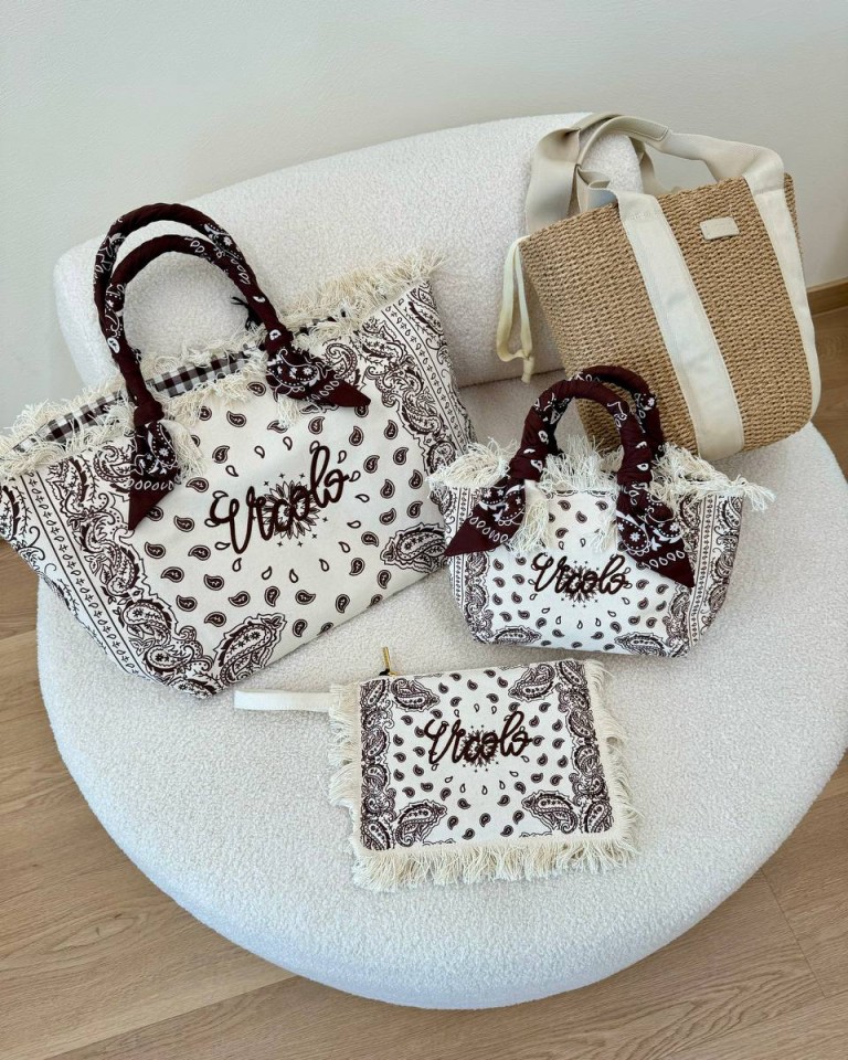 Borsa Ibiza small bandana burro e moro Vicolo Shop Online Borsa Ibiza small bandana burro e moro Vicolo