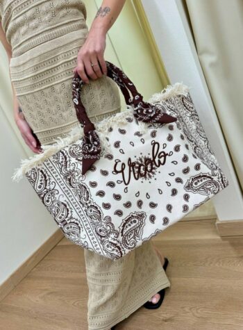 Shop Online Borsa Ibizia maxi bandana burro e moro Vicolo
