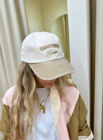 Shop Online Cappello ricamo Santorini beige Vicolo