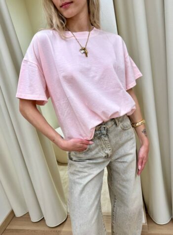 Shop Online T-shirt over scatoletta rosa pastello HaveOne