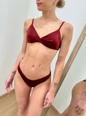 Shop Online Bikini Tina lycra lucida vino Matinée